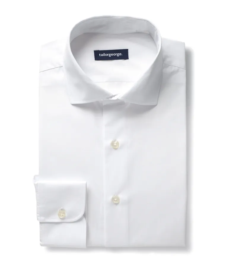 Camicia bianca in popeline facile da stirare