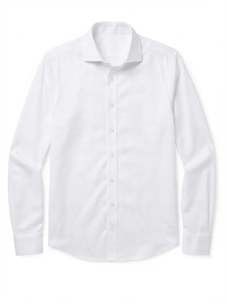 Camicia bianca in popeline facile da stirare