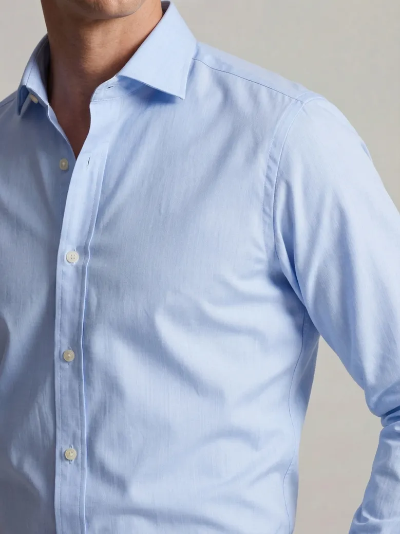 Camicia bianca in popeline facile da stirare