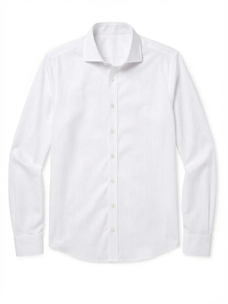 Camicia bianca in popeline facile da stirare