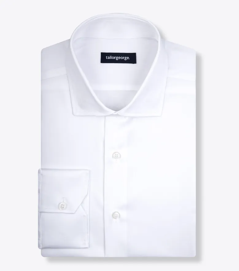 Camicia bianca in popeline facile da stirare