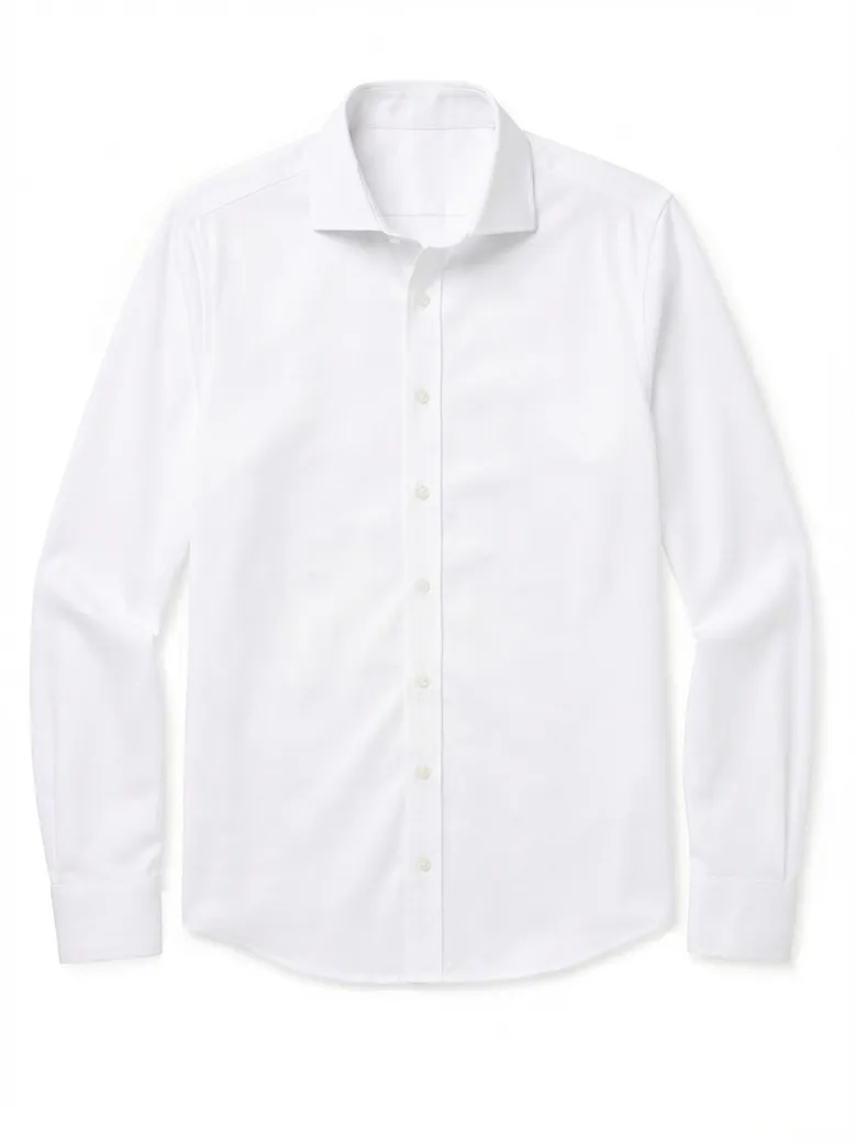 Camicia bianca in popeline facile da stirare