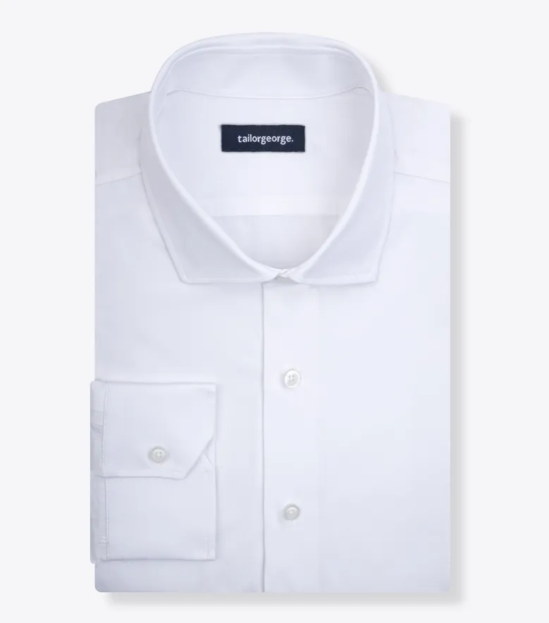 Camicia bianca in popeline facile da stirare