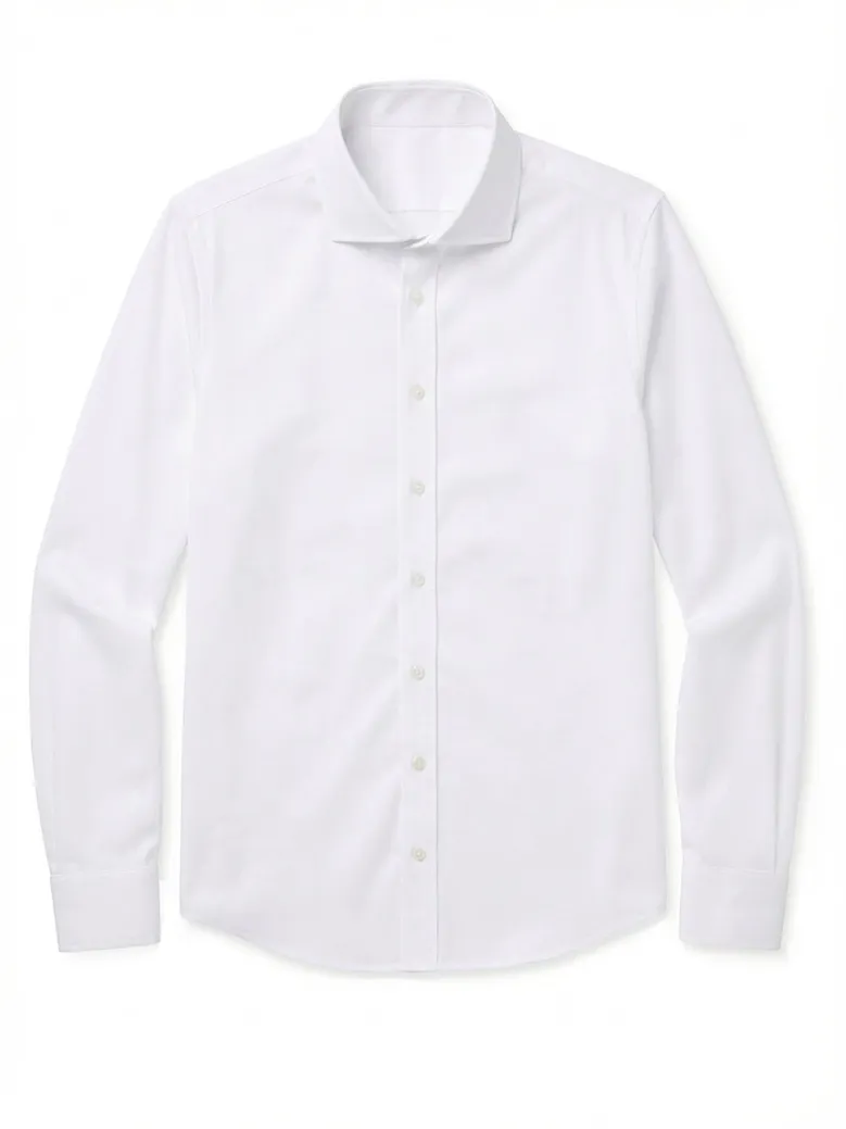 Camicia bianca in popeline facile da stirare