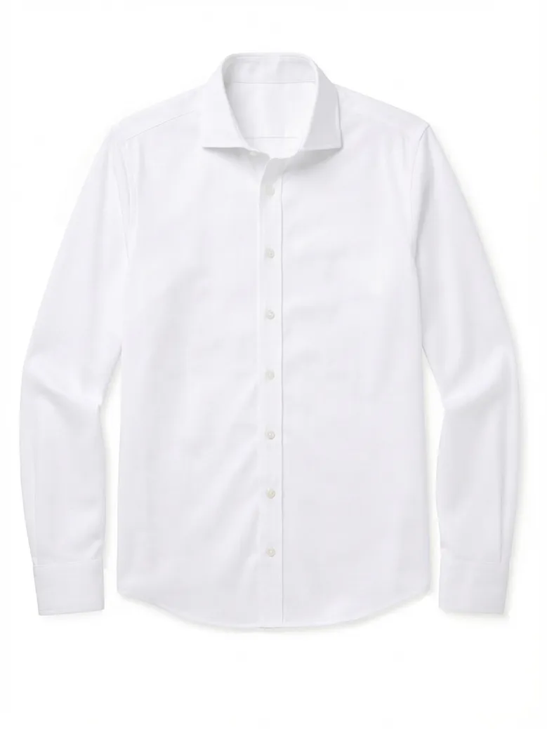 Camicia bianca in popeline facile da stirare