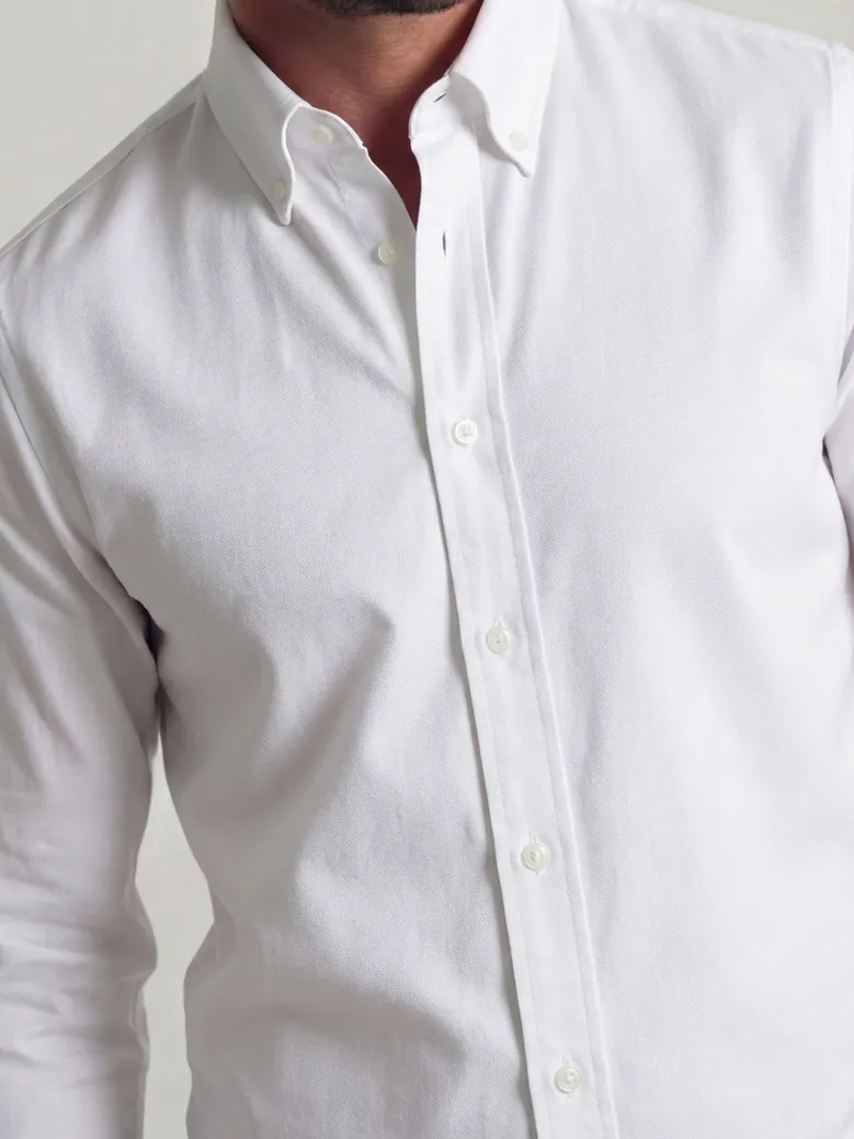 Camicia bianca in popeline facile da stirare