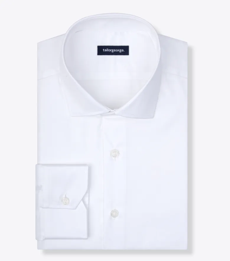 Camicia bianca in popeline facile da stirare