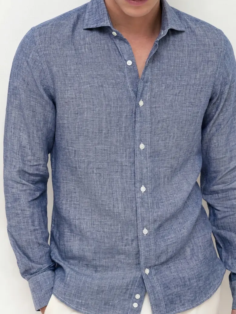 Camicia bianca in popeline facile da stirare