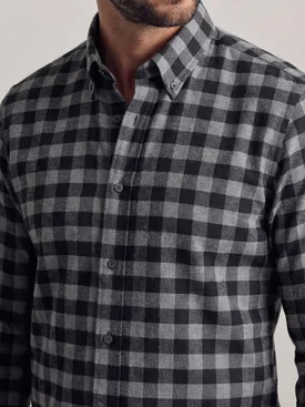 Camicia di flanella a quadri grigi