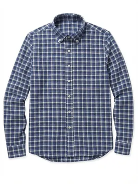 Camicia di flanella a quadri blu navy