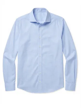 Camicia semplice celeste facile da stirare
