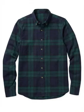 Camicia di flanella a quadri verdi