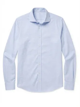 Camicia in twill azzurro cielo