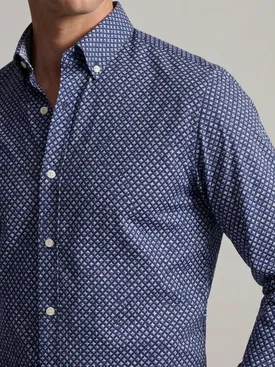 Camicia Liberty blu navy facile da stirare