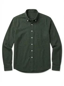 Camicia Flanella a mini-plaid verde