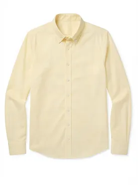 Camicia Oxford tinta unita Giallo