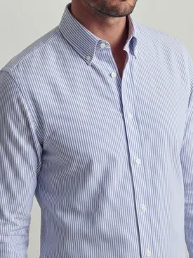 Camicia Oxford a righe blu marine