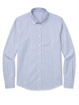 Camicia Oxford a righe blu marine