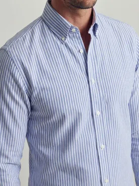 Camicia Oxford a righe blu regale