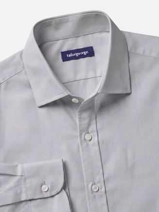 Camicia in popeline a righe grigie