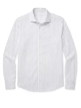 Camicia in popeline a righe nere