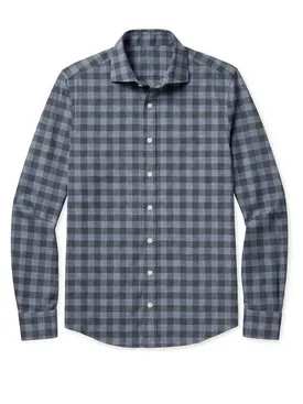 Camicia in flanella a quadri blu